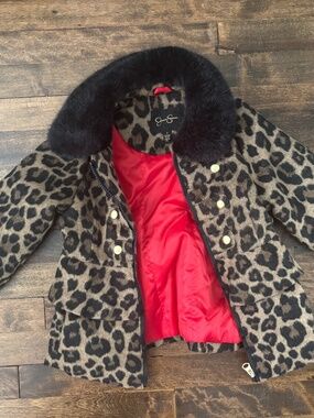 Jessica Simpson leopard print coat kids